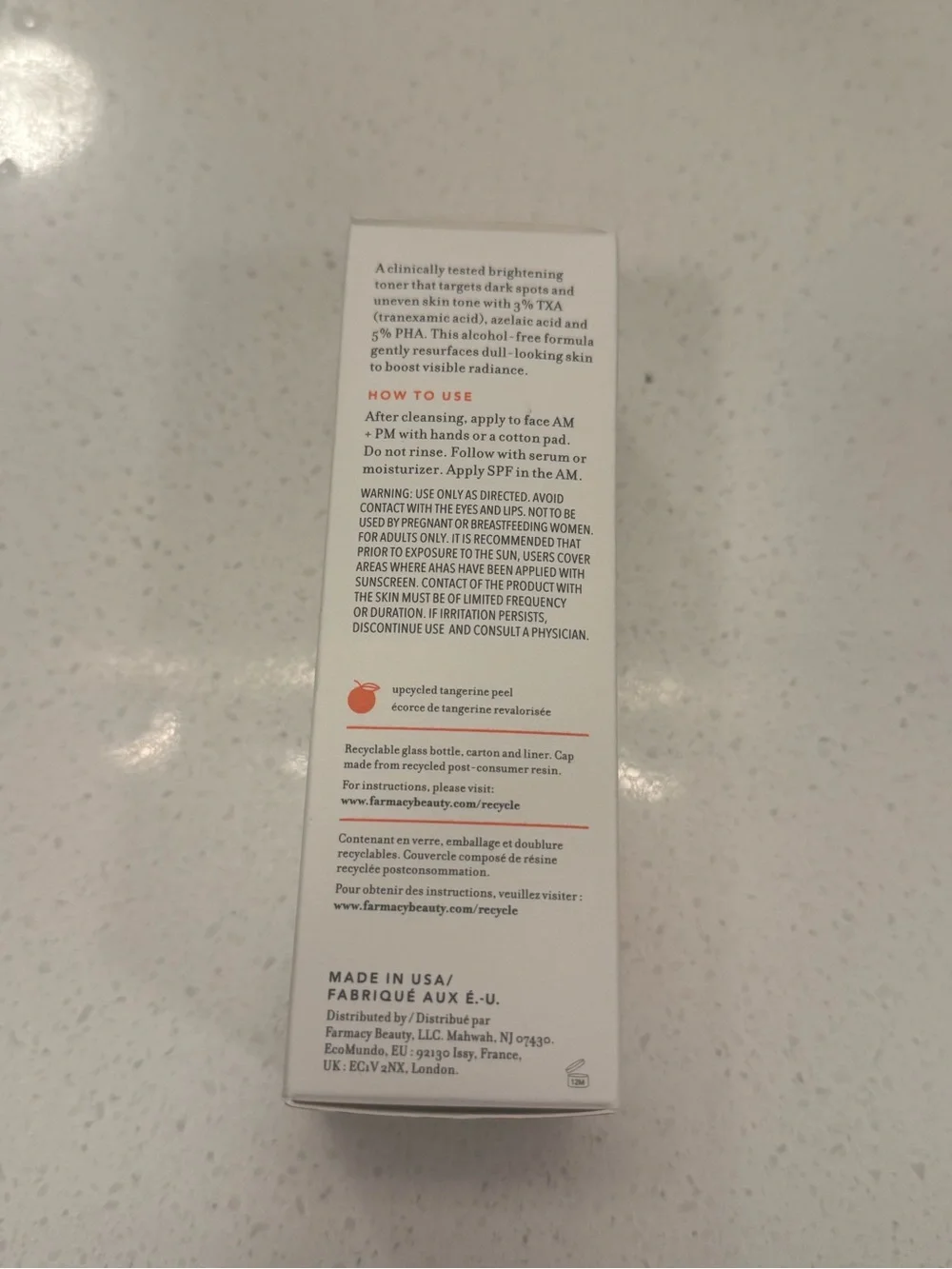 Farmacy TXA 3% Dark Spot Toner New in Box